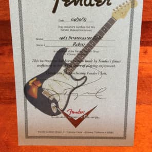 Fender Masterbuilt  John english 1963 Stratocaster image 3