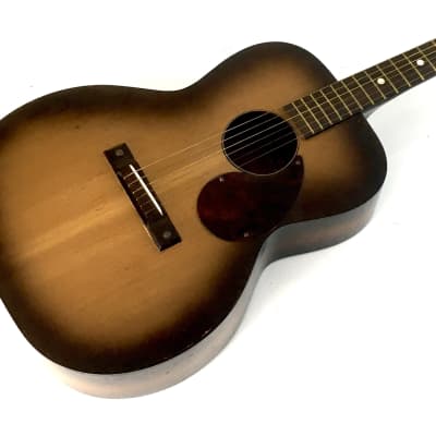 1960s Vintage Burst Solid Woods Silvertone Kay Acoustic Guitar Lacquer Finish Tortoise Binding HSC image 22