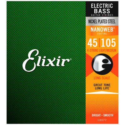 Elixir Light/Medium NANOWEB Bass Strings 14077 .045-.105 image 2