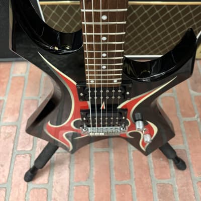 B.C. Rich Warlock Black & Red Tribal image 8