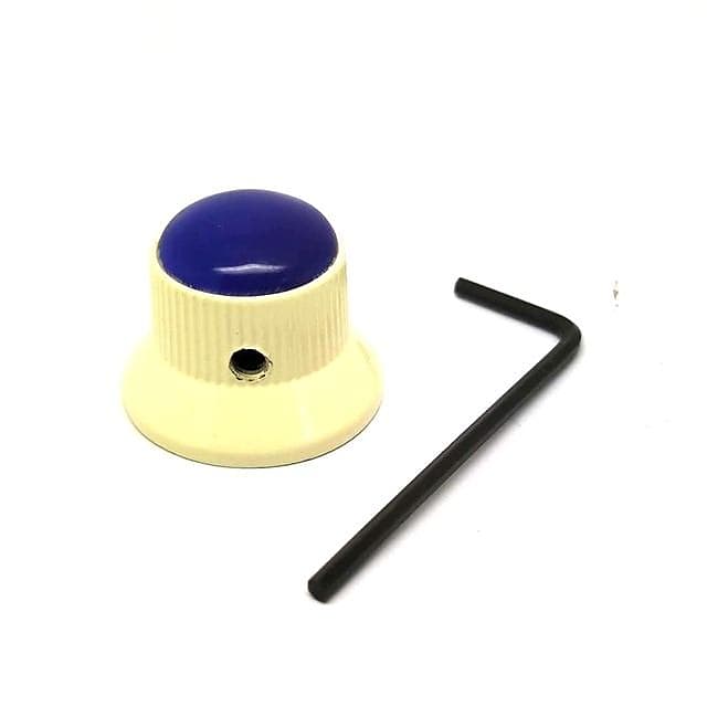 Top Hat Knob cream Bule Glass Top Reverb