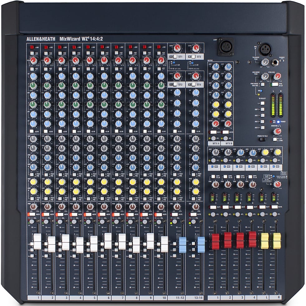 Allen & Heath MixWizard WZ4 14:4:2 14-Input 4-Group Mixer | Reverb