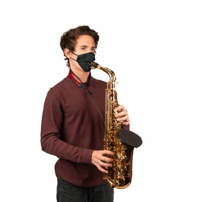 Gator Cases Medium-Size Wind Instrument Double-Layer Face Mask - GBOM-MEDIUMBK image 1