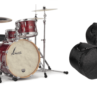 Sonor Vintage Series Red Oyster 22x14 w/Mount_13x8_16x14 Drums Shell Pack +Bags | Authorized Dealer image 1