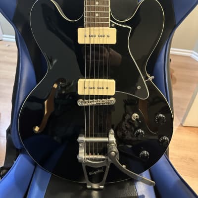 Cort Source-BV CR Double Cutaway Hollow Body with P90 Pickups and Bigsby 2010s - Black image 3