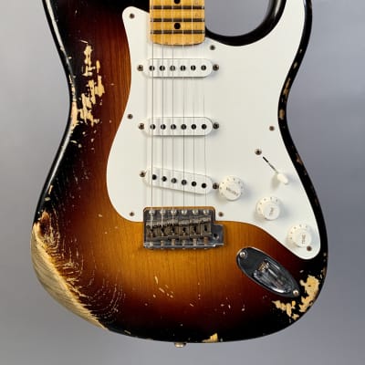 Fender Custom Shop Limited Edition 1956 Stratocaster Heavy Relic Super Faded Aged 2-Color Sunburst image 1