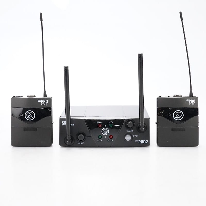 AKG SR40 Mini Pro Wireless Instrument System w/ PT 40 Beltpacks Xtras  #53563