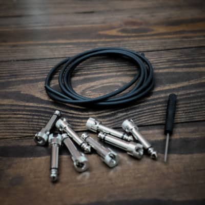 Lincoln LINKS SOLDERLESS / DIY Pedalboard Cable Kit - 16FT / 16 PLUGS / Black image 2