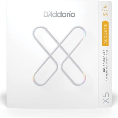 D'Addario XS 80/20 Bronze Coated Acoustic Strings Light Top/ Med Bottom, 12-56 image 2