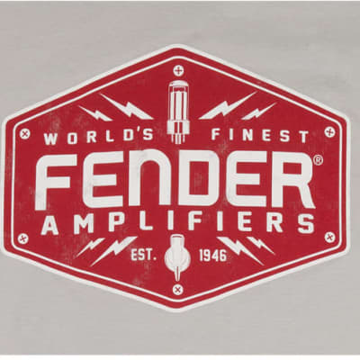 Genuine Fender Guitars Bolt Down Mens Logo T-Shirt - Gray - S, Small image 4