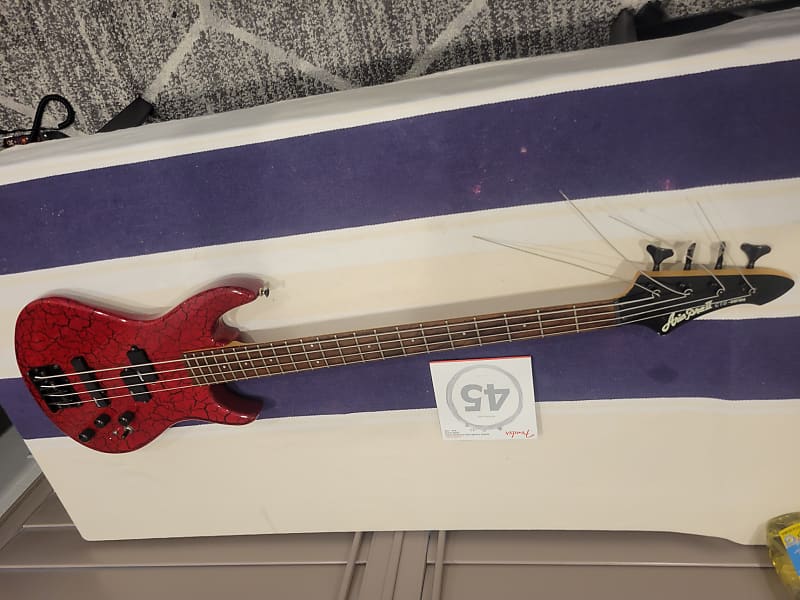 Aria Pro II CTB Series Red Crackle Bass Made in Japan Reverb