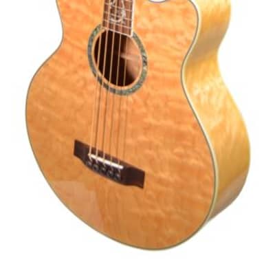 Michael Kelly DF5-QN 5 String Acoustic/Electric Bass Guitar w/ OHSC – Used Natural Gloss Finish image 8