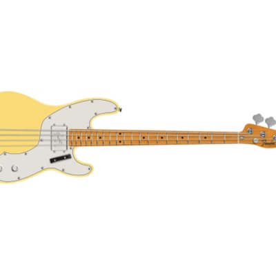 Fender Vintera II 70s Telecaster Bass - Vintage White w/ Maple FB image 4