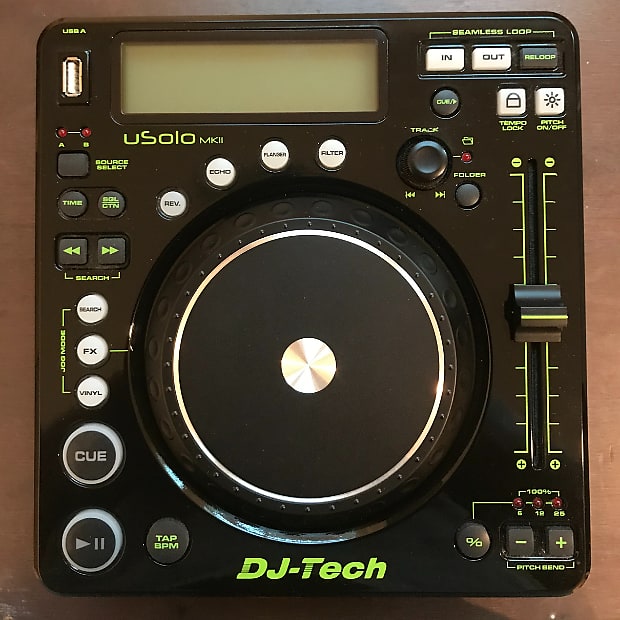 DJ Tech USolo Mkll Compact Twin USB Player and DJ Reverb
