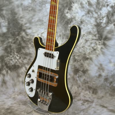 Rare Left Handed 1974 Rickenbacker 4001 Jetglo Bass in OHSC image 9