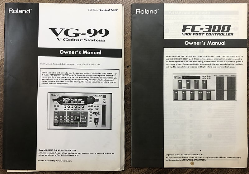 Roland VG-99 V-Guitar Modeling Synth with Roland GK-3 Pickup and Roland  FC-300 MIDI Foot Controller