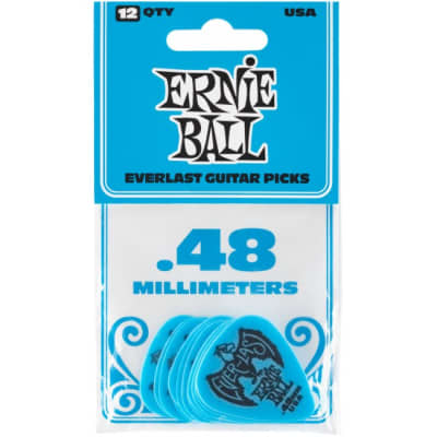 ERNIE BALL 9181 Everlast Pick Pack 0,48mm Plektren, blau (12Stück) for sale