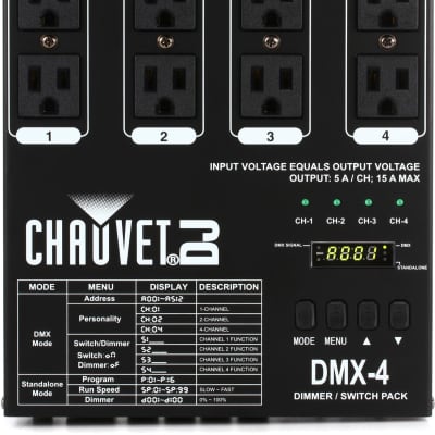 Chauvet DJ DMX-4 4-channel DMX Dimmer/Switch Pack image 1