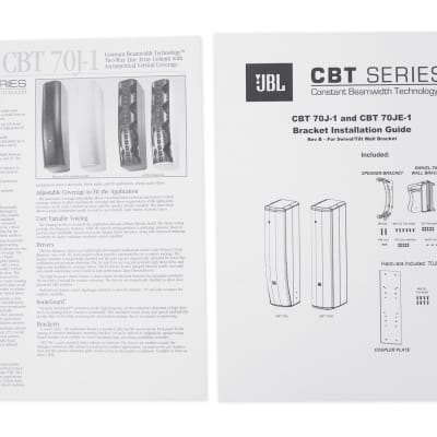 JBL CBT 70J-1 500w White Swivel Wall Mount Line Array Column Speaker+Extension image 3