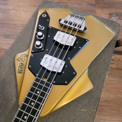 Burns Flyte Bass Guitar Early 1970s Silver/Gold Super Lightweight 6.7Lbs! W/OHSC for sale