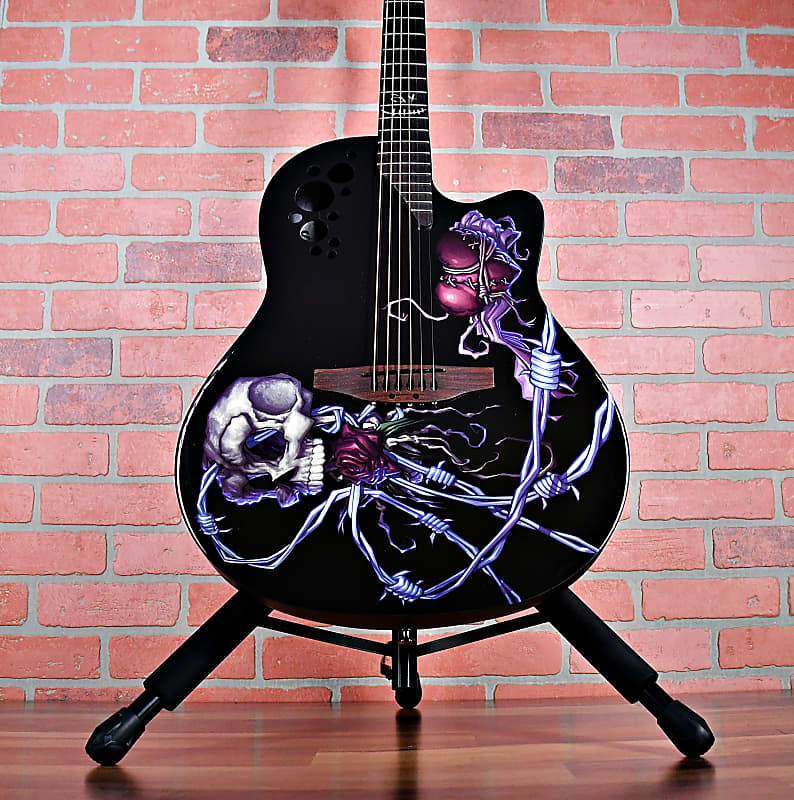 Ovation DJ Ashba Bone Demented DJA34 2000's Bone Daddy Graphic
