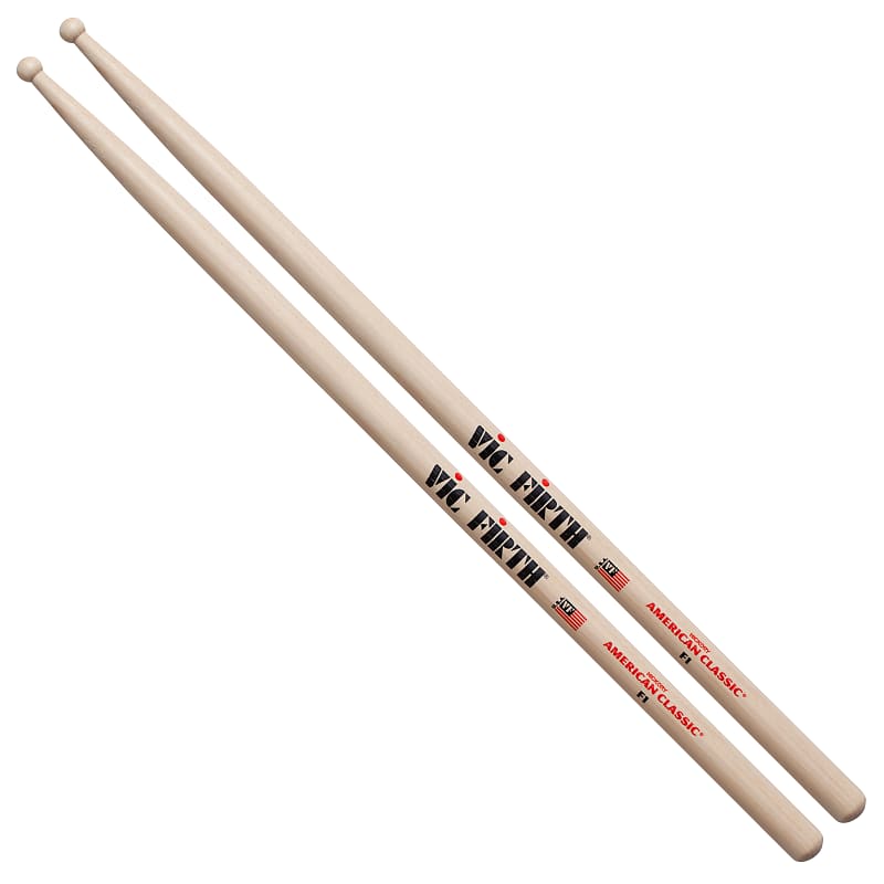 Vic Firth American Classic F1 Drumsticks Wood Tip image 1