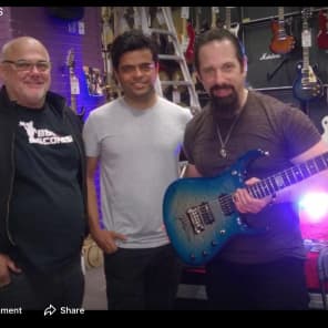 John Petrucci Autographed Music Man JP12 BFR 2014 Bali Blue Burst image 10