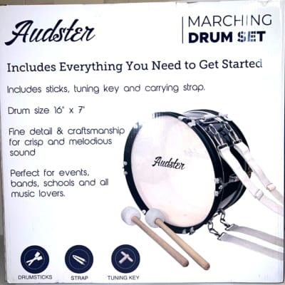 Audster 7x16  marching bass/tenor/tom drum 2022 - Black image 4