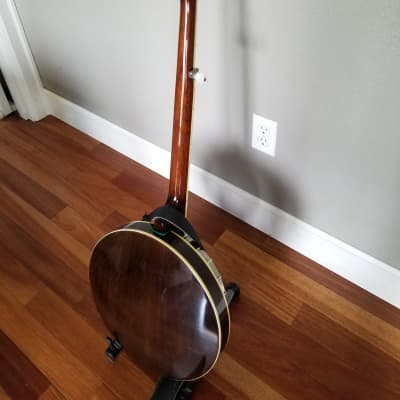 Vintage Saga 5-String Resonator Banjo with New Hardshell Case, Levy's Leather Strap + Extras image 13