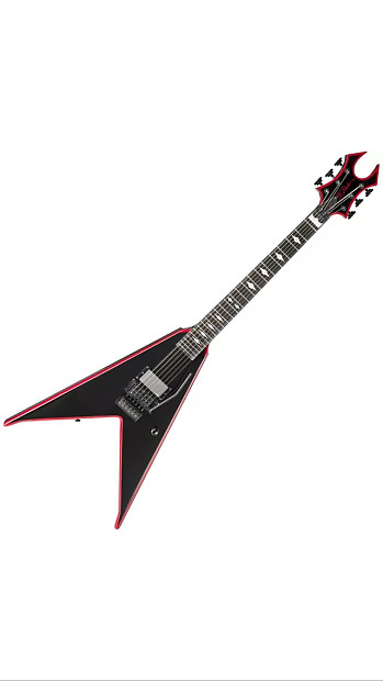 B.C. Rich JRV Icon Electric Guitar Black Red Ebony Fretboard