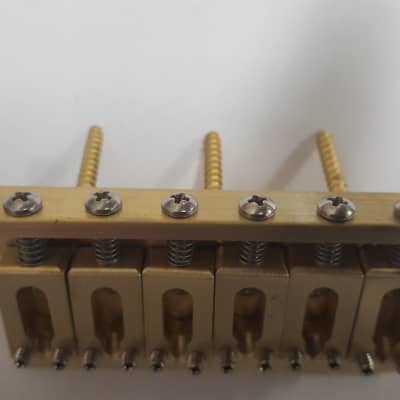 Killer Guitar Components Narrow Brass Hardtail Bridge - Solid-Milled image 8