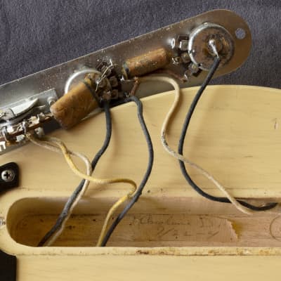 Fender Telecaster 1954, Blond, Black Pick Guard, GORGEOUS Finish, Grainy Ash Body & BENDS NOTES image 12