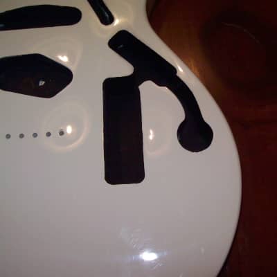 NOS LP/Tele/Strat style hybrid guitar body  Olympic White Gloss image 3