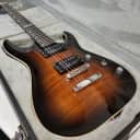 ESP E-II Horizon Flame Maple Top Electric Guitar, Dark Brown Sunburst W/Case - Factory Blem