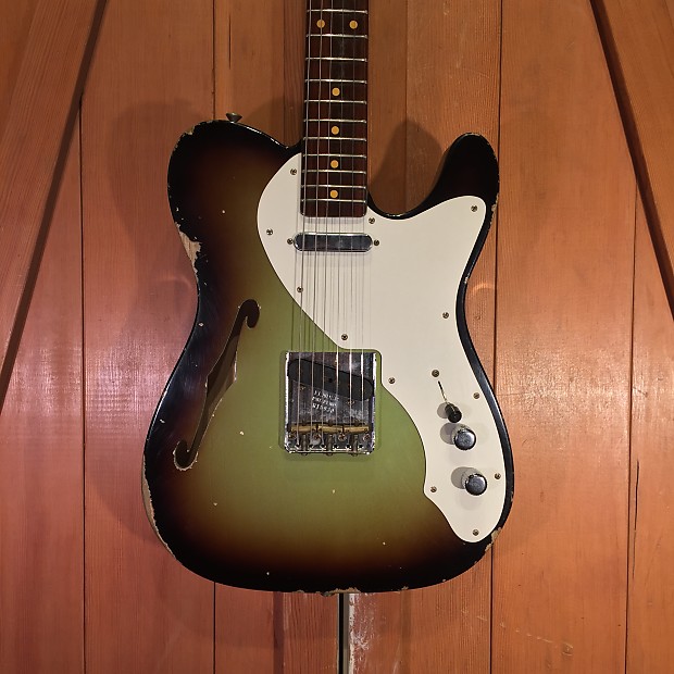 Fender Custom Shop 50's Thinline Tele Relic w/ All Rosewood Neck DSN Sonic Burst image 1