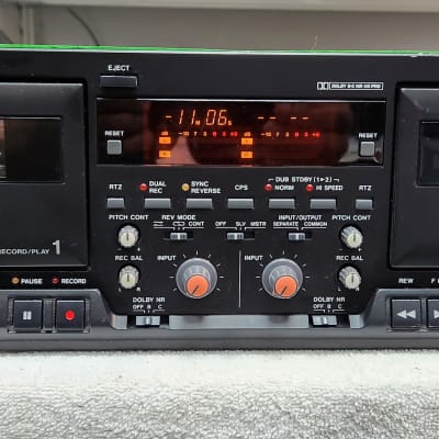 Tascam 302 Dual Cassette Tape Player Recorder Auto Reverse