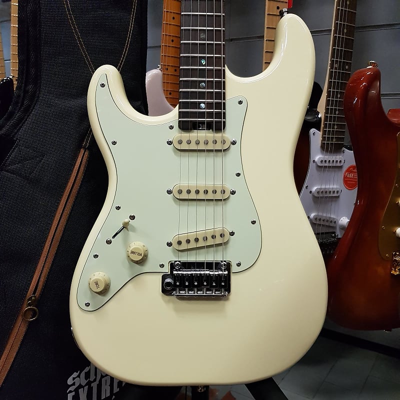 Schecter   Route 66 Saint Louis Sss Stratocaster Left Mancina White image 1