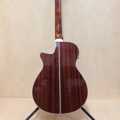 Caraya FB711BCEQN44 4-String Electric-Acoustic Bass Guitar, Natural + Free Gig Bag, picks image 9