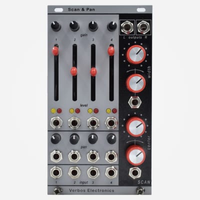 Verbos SCAN & PAN Eurorack Four Channel Stereo and VC Crossfading Mixer Module