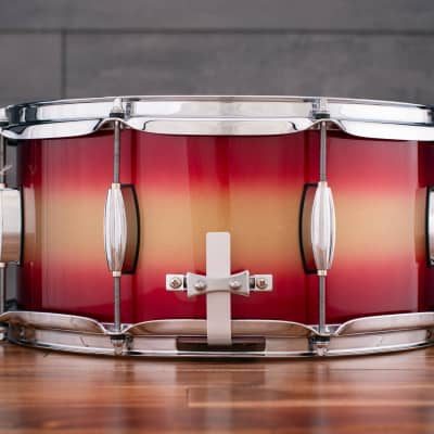 Pork Pie 14 X 6.5 Hip Pig Snare Drum, Red Gold Duco image 4