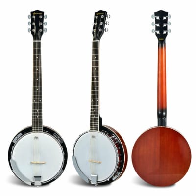 Sonart Full-Size 6-string 24 Bracket Professional Banjo Instrument 2023 image 3