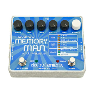 Electro-Harmonix Stereo Memory Man with hazarai eco y multitap delay image 2