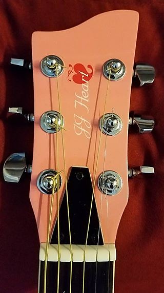JJ Heart JJC-HRTKIT-PPK Acoustic Guitar With Gig Bag | Reverb
