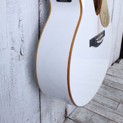 Gretsch G5022CWFE Rancher Falcon Jumbo Cutaway Acoustic Electric Guitar White image 10