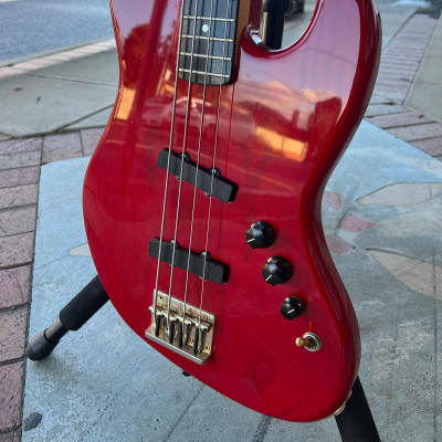 Moon Custom Guitars Jazz Bass | Made in Japan | Trans Red image 1