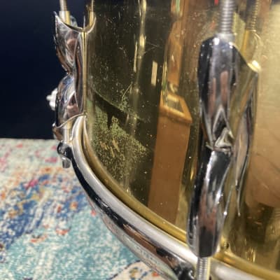 Premier Carmine Appice's 5x14" Snare Drum (#8) 1990s - Brass image 12