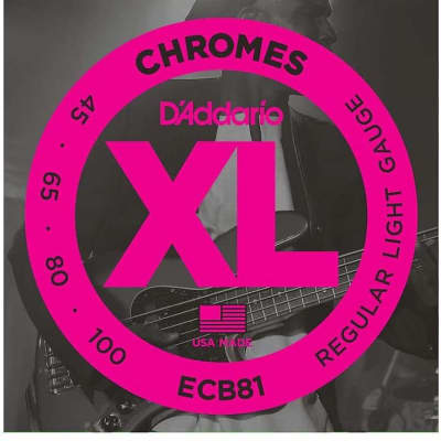D'Addario Chromes Flatwound Bass Strings - .045-.100 Light image 1