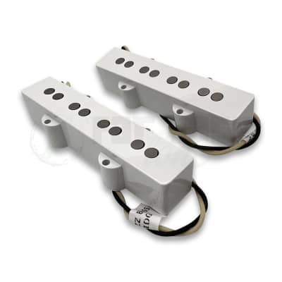 Lindy Fralin 4 String Jazz Bass® Pickup Set - 5% Overwind / White Covers for sale