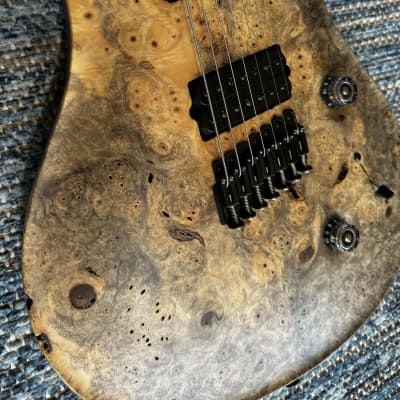 PRS Private Stock #7871 Custom 24 Multiscale 7-string - Antique Natural Buckeye Burl 2019 - Natural image 3