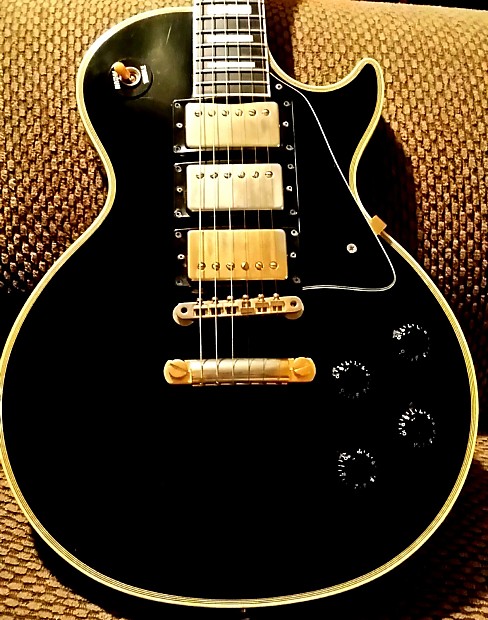 1989 Gibson Les Paul Custom LPC-3 Pickups Black Beauty Great condition Original image 1